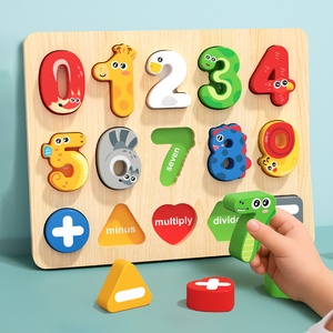 Rompecabezas de madera del alfabeto y números para niños pequeños, juguetes de aprendizaje <span class=keywords><strong>ABC</strong></span> de dibujos animados Montessori, actividades de aprendizaje preescolar para niños - Product Image 3
