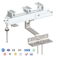 Système de montage solaire en aluminium anodisé ART SIGN Factory, support de rail solaire, pince de fixation intermédiaire, clip de câble pour toiture en tôle ondulée
