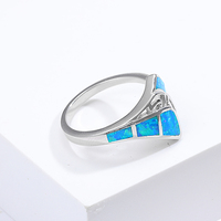 Bagues personnalisées en argent sterling 925 d'inspiration grecque, minimalistes, avec opale et éclat irisé, et artisanat métallique raffiné