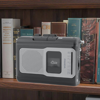 Lecteur d'enregistreur de Cassette de baladeur portable Radio AM FM Lecteur de cassette Vintage compact avec grand haut-parleur et prise pour écouteurs