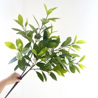 Neuheit Künstliche Fagraea Ceilanica Latex Afrikanische Jasminblätter Wohnzimmer Garten Dekoration Simuliertes Grün