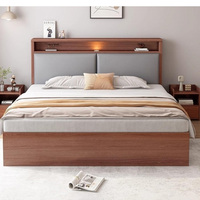 Cadre de lit tatami moderne et minimaliste sur mesure avec rangement au sol, tailles simple et double pour hôtel, approvisionnement direct usine