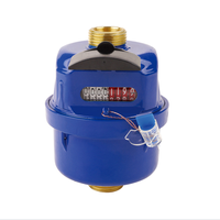 Residential Use DN15/DN20 Brass Mechanical Volumetric Piston Cold Water Flow Meter