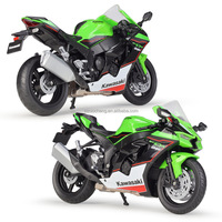 En stock, modèle de moto Welly 2021 Ninja ZX10R, simulation 1:12, modèle de moto en alliage moulé sous pression, collection de voitures, décoration, jouets