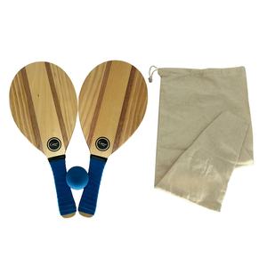 Wooden <span class=keywords><strong>Beach</strong></span> Striped <span class=keywords><strong>Paddle</strong></span> <span class=keywords><strong>Ball</strong></span> <span class=keywords><strong>Set</strong></span> - Tennis schläger Outdoor Sport <span class=keywords><strong>Beach</strong></span> Games Pine und Sapele - Product Image 4