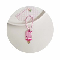 Llavero acrílico artesanal con forma de paleta de helado, encantador adorno para llavero, mochila, bolso y colgante para vaso térmico