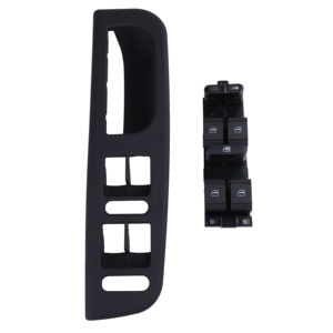 Interruptor principal de ventana y embellecedor de bisel de panel negro 1J4959857D 3B1867171E para VW <span class=keywords><strong>Golf</strong></span> Jetta Passat 1999-2004 - Product Image 1