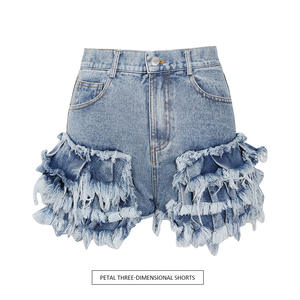 Aelesen 2025 estate moda europea americana elegante <span class=keywords><strong>Shorts</strong></span> in Denim da donna - Product Image 3