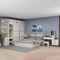 Meubles de chambre à coucher modernes Foshan rangement lit double multifonctionnel en bois king size queen