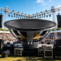 Subwoofer néodyme professionnel de 18 pouces, 8 ohms, 2400W de puissance continue, haut-parleur de basses pour systèmes PA Line Array, sonorisation de scène en aluminium