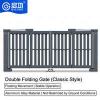Système de portail pliant automatique Qigong en alliage d'aluminium pour usage extérieur - pour maisons ou jardins