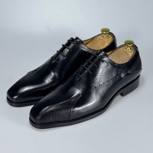 Newly Designed Luxurious Handmade Men's Wedding and Business Formal <b>Shoes</b> in Black Color <b>Height</b> <b>Increasing</b> Anti-slip Waterproof - Product Image 4