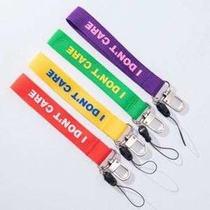 New Custom Logo Lightweight Multi-Purpose Wristlet Keychain Thick Cotton Canvas Silk Screen Printing Alloy Metal <b>Key</b> Tags - Product Image 4