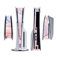 Untuk PS5 penutup stiker decal vinil kulit ramping