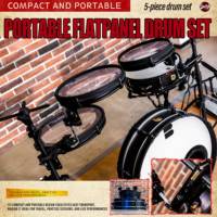 Batterie de percussions professionnelle Beatello taille standard avec bois de peuplier américain et acier au carbone noir, design super voyage