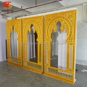 Arco Decorativo LEDA para Bodas y Eventos, Diseño de Lujo con Tallado Hueco Dorado, Estilo Indio - Product Image 6