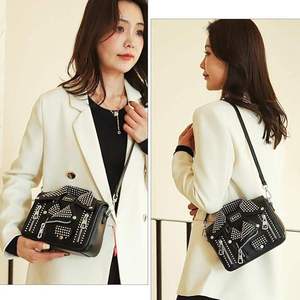 Sac à main pour femme en cuir avec chaîne, sac bandoulière, sac unique pour veste - Product Image 5