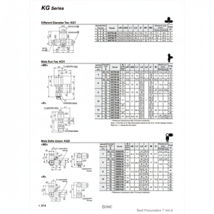 นิวเมติก SMC ฟิตติ้งแบบ one-touch KGY10-03S ชิ้นส่วนนิวเมติก - Product Image 1
