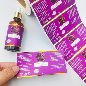 Etiquetas Personalizadas para Botellas <span class=keywords><strong>de</strong></span> Aceite Esencial, Vinilo Impermeable, Impresión a Todo Color con Lámina Dorada, Pegatinas en Rollo para Empaquetado <span class=keywords><strong>de</strong></span> Productos para el Cuidado <span class=keywords><strong>de</strong></span> la Piel - Product Image 6
