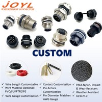 JOYL M16 전면 잠금형 수컷 핀 솔더 버전 방수 커넥터 2-12핀 15A 250V IP67 에너지 저장 및 신에너지 기계용