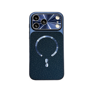 Coque de téléphone magnétique antichoc en métal texturé avec grande fenêtre et grandes découpes pour <span class=keywords><strong>iPhone</strong></span> 17 <span class=keywords><strong>Pro</strong></span> Max 16 15 14 13 11 - Product Image 5