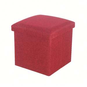 Comfortable Storage Ottoman Foot Rest Folding Footstool Bench for Living Room - Product Image 4