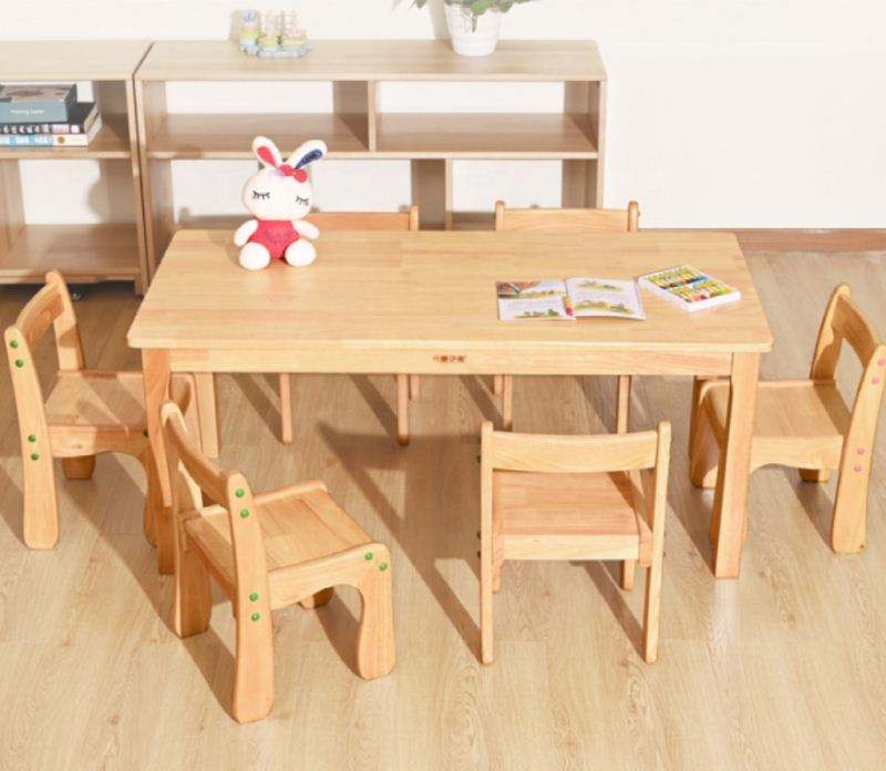 Set Tavolo E Sedia Montessori In Legno Massello - Per Bambini, Design Salvaspazio - Foto 10