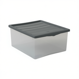 Caja de Almacenamiento Spring M Gris 435x380x440mm, Material PP, Diseño Moldeado por Inyección, con Tapa, Capacidad de Carga Superior a 10kg - Product Image 1