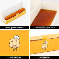 Bac en papier de carton jetable coréen imprimé personnalisé emballage alimentaire de hot-dog de maïs boîte de collation à emporter de restauration rapide feuille