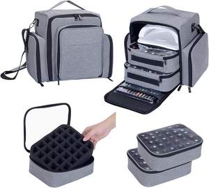 Muestra gratis superventas organizador de viaje de gran capacidad almacenamiento portátil brochas de maquillaje neceser acrílico organizador bolsa de cosméticos - Product Image 4