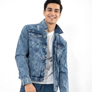 เสื้อแจ็กเก็ตยีนส์สำหรับบุรุษที่สวมใส่สบายเหมาะอย่างยิ่งสำหรับสวมใส่ในชีวิตประจำวันผสมผสานความทนทานเข้ากับสไตล์และความสบายของเสื้อแจ็กเก็ตยีนส์สำหรับผู้ชาย - Product Image 1