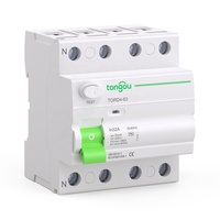 Disjoncteur différentiel électromagnétique TONGOU 4 pôles, relais mini 300mA 32A 63A Type B, dispositif de protection contre les courants résiduels avec ELCB 400A