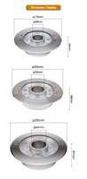 Lumière de fontaine LED en acier inoxydable 316L IP68, forme de beignet, 9W RGB 24V DC, buse flexible, lampe de fontaine musicale JPF14093