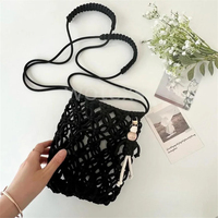 Bolso bandolera de macramé bohemio personalizado Cartera de macramé con asa larga