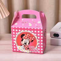 Boîte d'emballage pliable pour bonbons et biscuits, motif Mickey Mouse, idéale pour les fêtes d'anniversaire, vente en gros