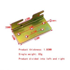 <b>Metal</b> <b>Bracket</b> <b>Angle</b> <b>Brackets</b> <b>Metal</b> Connecting <b>Brackets</b> Bed Rail Connector - Product Image 2