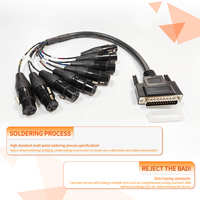 Câble serpent analogique équilibré DB25 mâle à XLR femelle 8 canaux de haute qualité pour mélangeurs audio câble de Studio multicanal