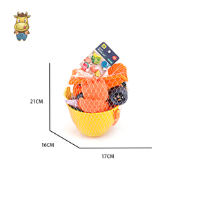 Ensemble de jouets de plage en PE souple pour enfants, 9 pièces, moules à sable animaux, arrosoir, pelle, sac filet, jouets d'été pour bac à sable extérieur - Product Image 6