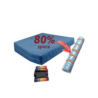 Sac de rangement sous vide carré moderne Q-Cozy Essential avec matériau anti-poussière PA+PE, écologique et portable pour le déménagement et l'emballage