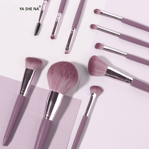 Kit de 10 pinceaux de maquillage pour les yeux, nouveau style, manche en bois, poils synthétiques, ensemble complet d'outils de beauté, vente en gros - Product Image 1