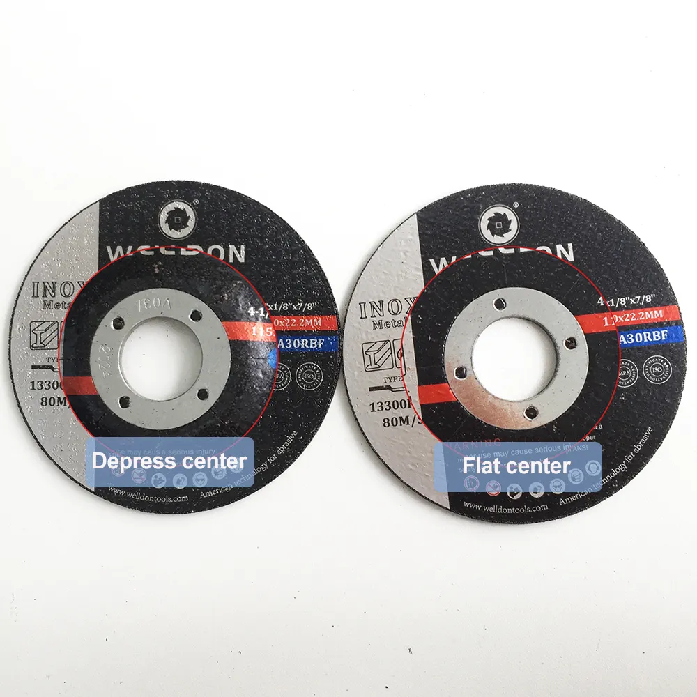 Welldon 4.5inch 115x3x22.2mm steel cutting discs wheel grinding disk metal polish 115mm white fused alumina disco de corte