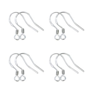 Ganci per <span class=keywords><strong>Orecchini</strong></span> <span class=keywords><strong>in</strong></span> <span class=keywords><strong>Acciaio</strong></span> Inossidabile Placcato Argento, Stile a Spirale Francese, Senza Nichel, per Creazione di Gioielli - Product Image 3
