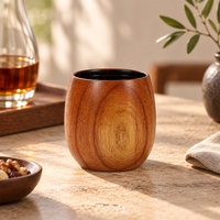 Gobelet à whisky en bois de jujube, tasse en bois massif à grain naturel pour les amateurs de bourbon et de whisky écossais, accessoires de bar à domicile, cadeau pour hommes