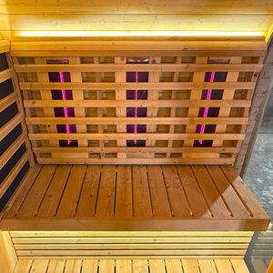 Hachillspa 4 persone cubo all'aperto Sauna a infrarossi sala carbonizzato abete rosso illuminazione a LED porta di casa Spa riscaldamento elettrico in carbonio - Product Image 6