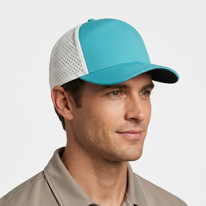 Casquette de baseball personnalisée à logo bicolore en maille respirante, casquette de camionneur ventilée et légère pour les sports de plein air en été - Product Image 1