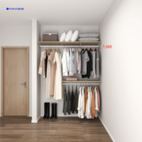 Armoire Moderne de Luxe en Bois Massif, Design Gain de Place, Blanc et Noir, Utilisation Hospitalière, Modèle 1,6M, Écologique, pour Salle à Manger et Escalier