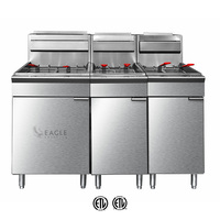 EAGLE-Friteuse à gaz commerciale à 5 brûleurs, machine à frire pour poulet, pour pizza, pain et restaurant, certifiée ETL, fabriquée en Chine, 35L