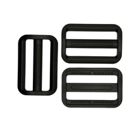 Accessoire de sac, boucle carrée réglable en plastique noir pour sac de randonnée en plein air, boucle à clipser