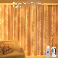 Guirlandes lumineuses LED en fil de cuivre, alimentées par USB, télécommandées, décorations lumineuses colorées pour l'ambiance des fêtes de Noël