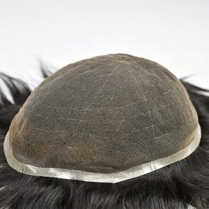 Prothèse capillaire invisible pour homme, 100% cheveux humains Remy, base en soie, durable, entièrement en dentelle, cheveux indiens - Product Image 5